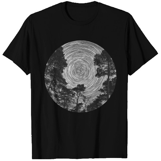 Star trails in the forest T Shirts