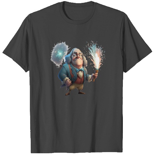 President Ben Franklin 4th of July Fireworks T Shirts