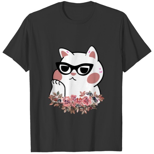 An Awesome cat mom flower T Shirts