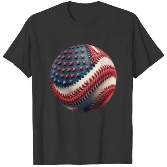 USA American Flag Baseball 4th of July T Shirts
