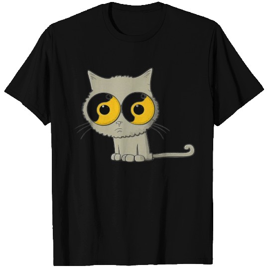 simpsons cat with big eyes T Shirts