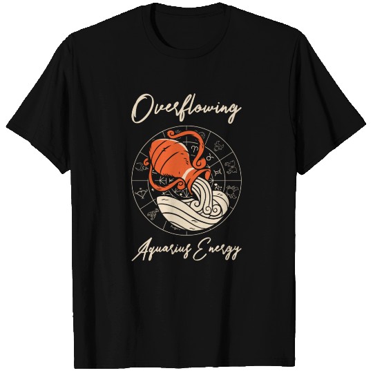 Aquarius Energy Astrology Overflowing T Shirts