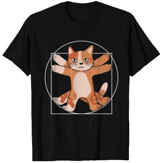Vitruvian Cat Leonardo Da Vinci T Shirts