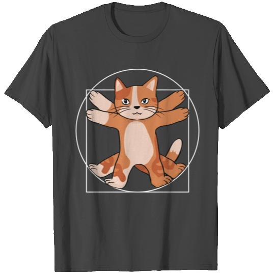 Vitruvian Cat Leonardo Da Vinci T Shirts