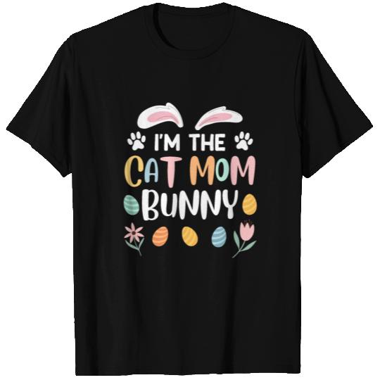 Cat lover Mom Bunny Easter Bunny Catfans T Shirts