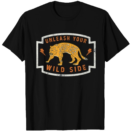 Wild Side Jaguar Cheetah Wildlife Cat T Shirts