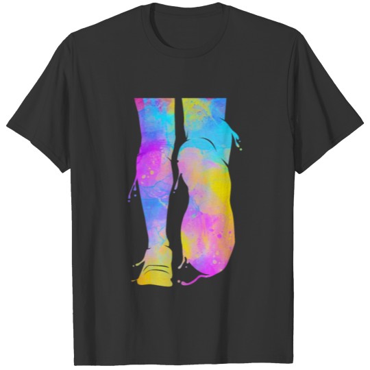 Running Silhouette Colorful Marathoner T Shirts