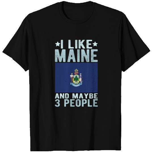 Maine Flag US State T Shirts