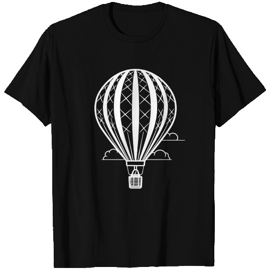 Geometric Hot Air Balloon Cloud Ship T Shirts