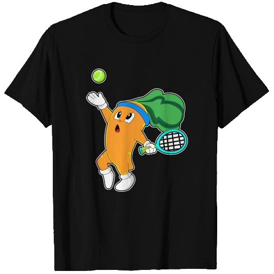 Carrot At Tennis With Tennis Racket T Shirts