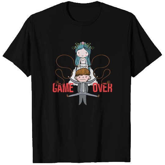 Game Over I Bride & Groom T Shirts