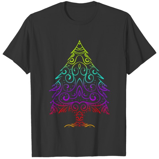 Colorful Ornament Christmas Tree For Christmas T Shirts