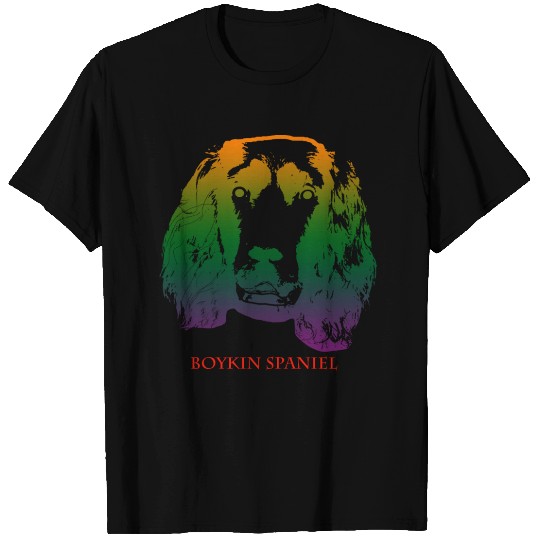 The boykin spaniel head is Violet, Green, Orange T Shirts