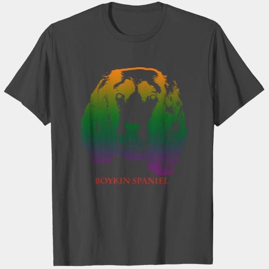 The boykin spaniel head is Violet, Green, Orange T Shirts