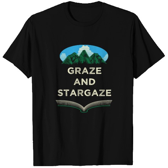 Graze and Stargaze Camping Wildlife Camper Outdoor T Shirts