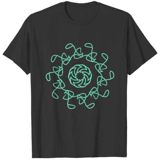 Stylish abstract circular pattern of flowers, wave T Shirts