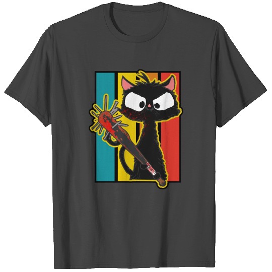 Halloween Retro Cat Vintage Cat T Shirts