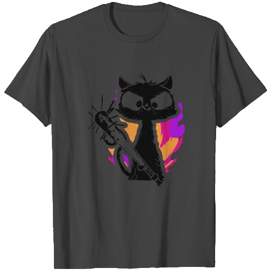 Halloween Retro Cat Vintage Cat T Shirts