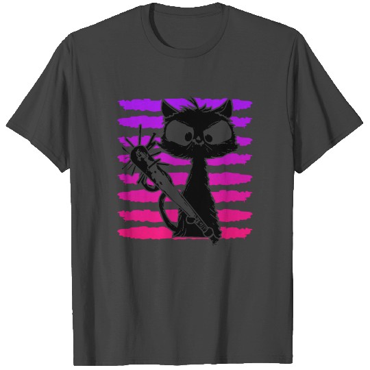 Halloween Retro Cat Vintage Cat T Shirts