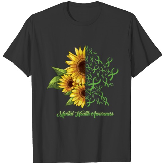 Sunflower May Green Mental Health Awareness T Shirts