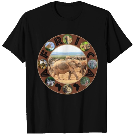 elephant cameo Africa Circle T Shirts