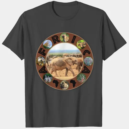 elephant cameo Africa Circle T Shirts