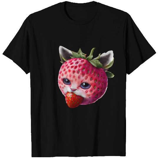 strawberry cat T Shirts