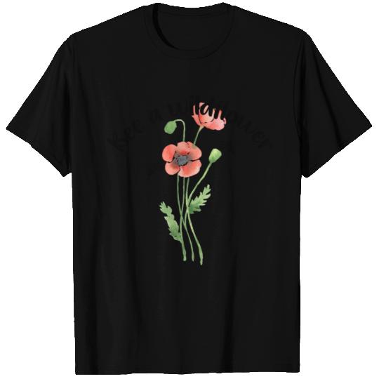 Bee a wildflower, poppies T Shirts