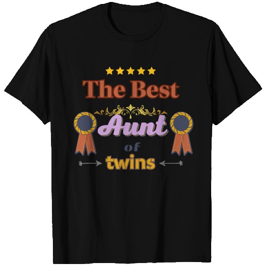 the best aunt of twins T Shirts