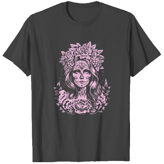 Dia de los Muertos Halloween Mexico costume woman T Shirts