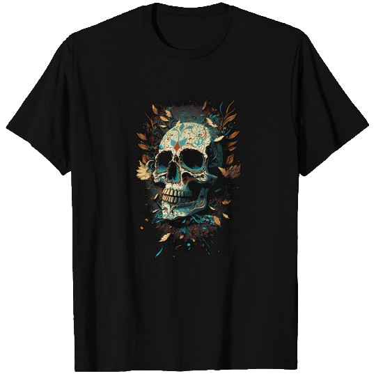 Skull Dia de los Muertos Halloween Tattoo Gift T Shirts