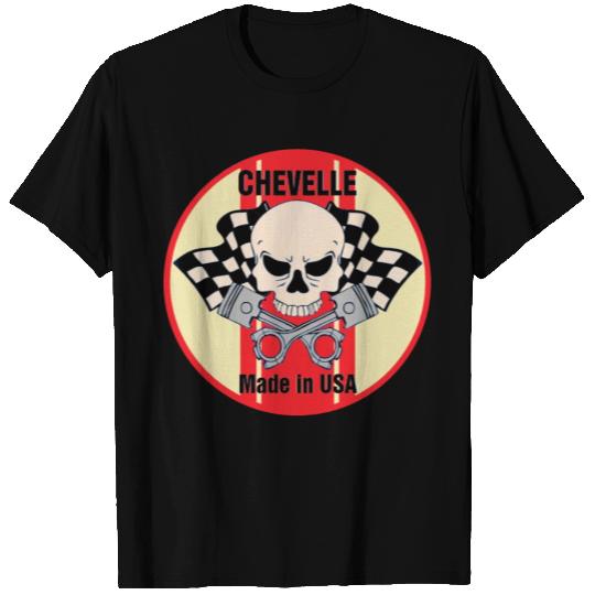 Chevelle made in USA skull & pistons T Shirts