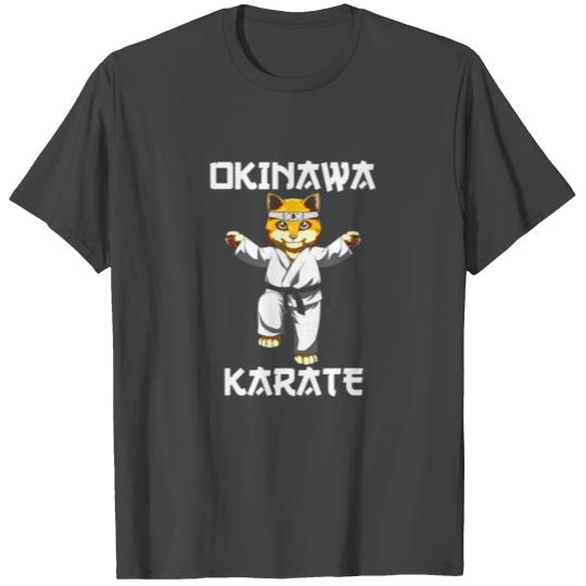 Okinawa Karate Cat Japanese Martial Arts T Shirts