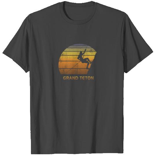 Retro Grand Teton National Park Wyoming Rock T Shirts