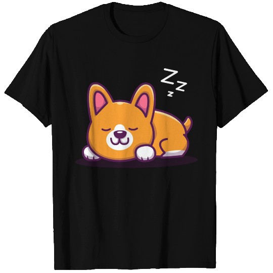 Cute Corgi Sleeping T Shirts