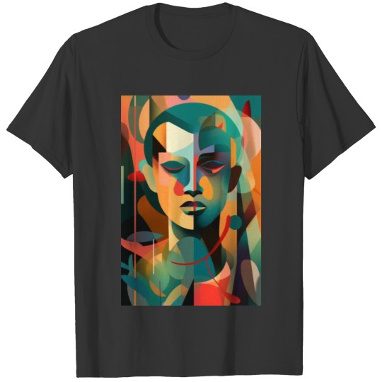 Abstract Face Art - Scarred but Still Standing T Shirts