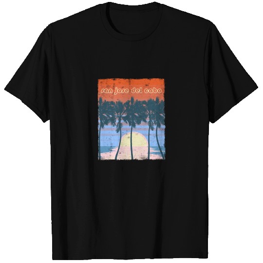 Retro San Jose Del Cabo Mexico Artistic Sunset T Shirts