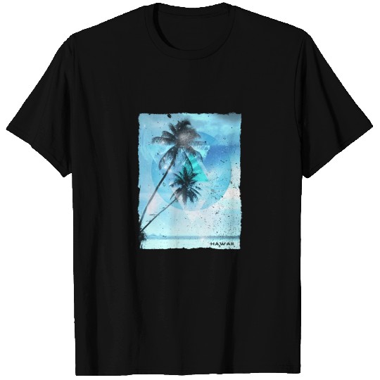 Artistic Hawaii Palm Tree Vacation T Shirts