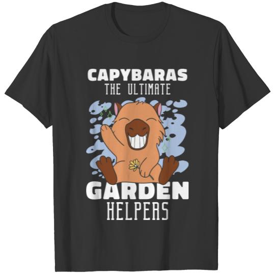 Gardening Capybara Garden Planting Gardener T Shirts