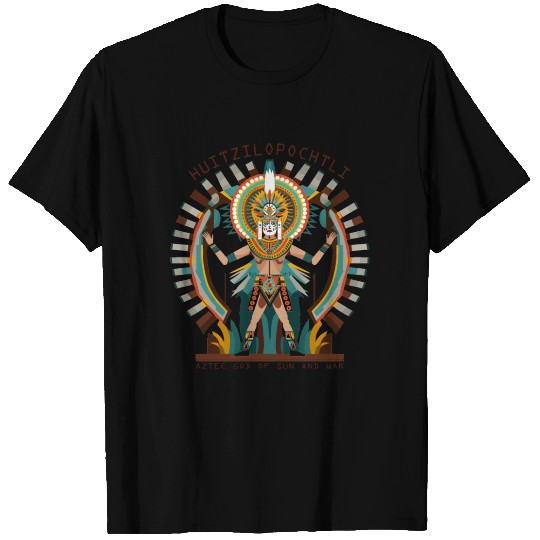 Aztec Deity Huitzilopochtli Ancient Aztec History T Shirts