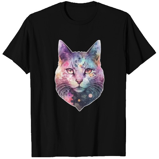 Spiritual yoga cats mandala watercolor cat animal T Shirts