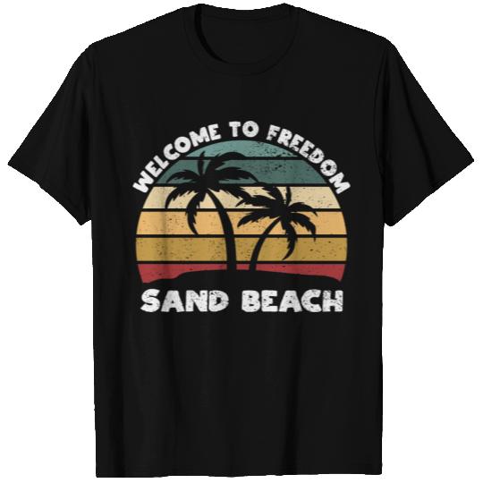 Sand Beach Welcome to Summer Maine Tropical T Shirts