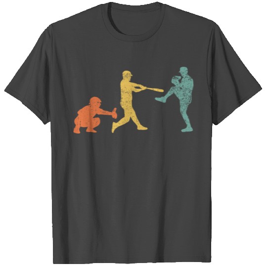 Baseball Catcher Pitcher Batter Vintage T Shirts