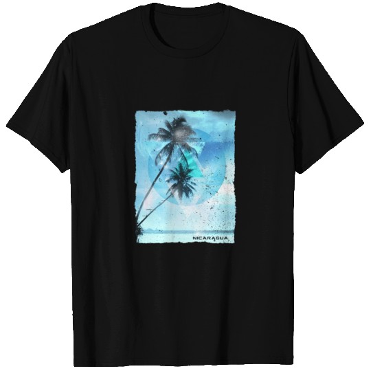 Artistic Nicaragua Palm Tree Vacation T Shirts