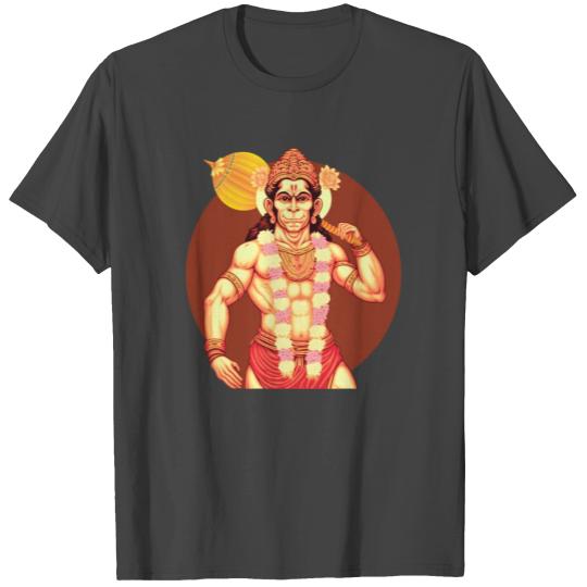 Hindu God Hanuman Monkey Deity of Wisdom Hinduism T Shirts