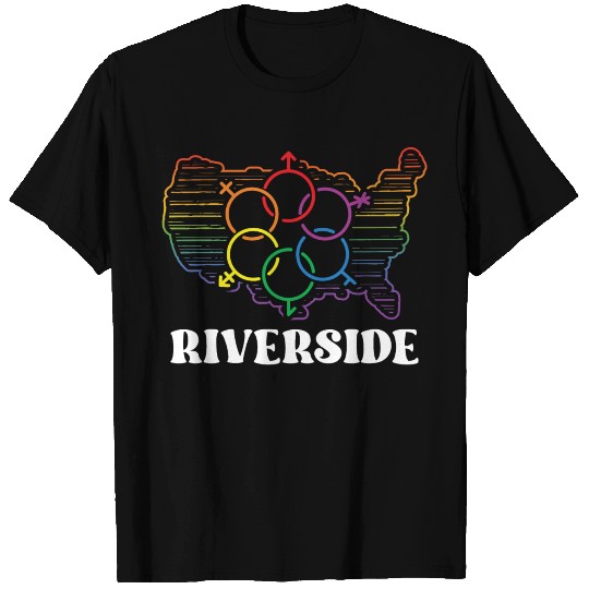 Riverside Pride Month Pride Flag LGBT Community LG T Shirts