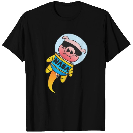 nasa pig fly T Shirts