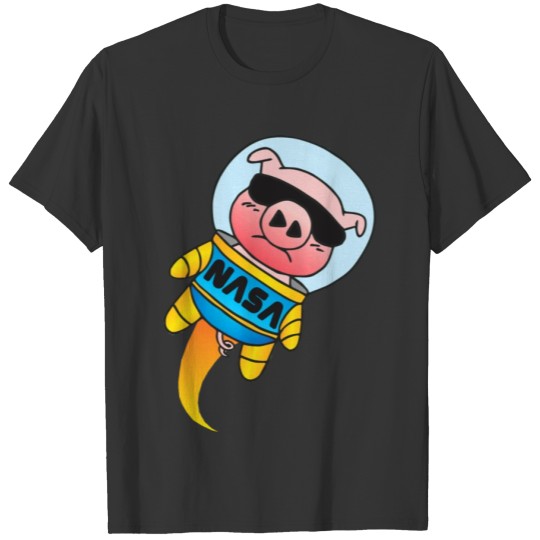 nasa pig fly T Shirts