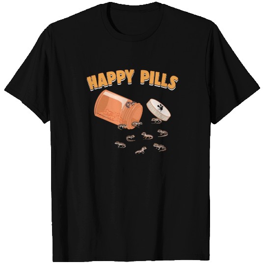 Happy Pills African Fat-Tailed Gecko Funny Lizard T Shirts