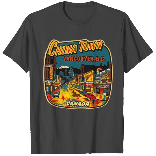 Chinatown Vancouver BC Canada red T Shirts